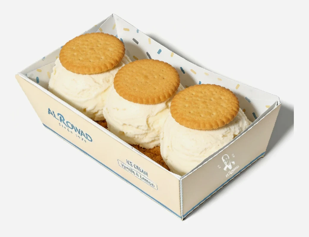 Ice-cream sandwiches in an Al Rowad box